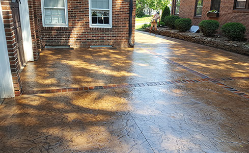 Stained & Stamped Driveway, Sidewalk & Steps