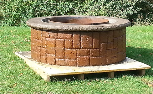 Stained & Stamped Concrete Firepit